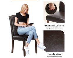 Eetkamerstoelen Set 2 – Stoelen – Kuipstoel – Keukenstoelen – Terrasstoelen – Grijs – Katoenen Bekleding – Stevig Houten Frame
