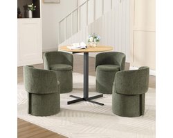 Eetkamerstoelen Set - Keukenstoelen Stoelen - Ruimte Besparen - Opvouwbare Rugleuning - 42 x 50 x 60 cm - Groen