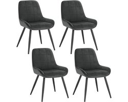 Eetkamerstoelen – Stoelen – Dining Stoelen – Keukenstoelen – Velvet Bekleding – Ergonomisch Ontwerp – Stalen Frame