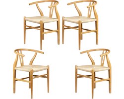 Eetkamerstoelen - stoelen met armleuning houten stoel – set voor eetkamer eettafel