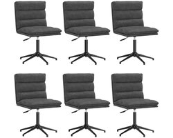 Eetkamerstoelen, zwart kunstleer met metalen frame, in hoogte verstelbare gestoffeerde stoelen voor eetkamer, woonkamer, comfortabele zitting en rugleuning met dik schuim