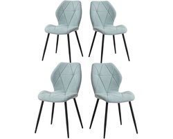 Eetkamerstoelset van 4 - Stoelen - Keukenstoel - Scandinavisch minimalistisch - Mint