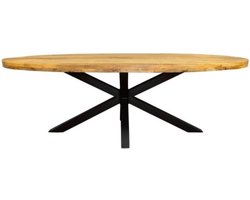 Eetkamertafel | denver | ovaal | mangohout | 210 x 100 x 76(h) cm