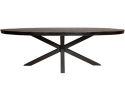 Eetkamertafel | denver | ovaal | mangohout | 240 x 240 x 76(h) cm