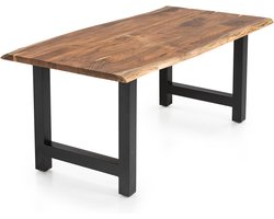 Eetkamertafel Diego Acacia - Rechthoek - 160x85cm - Hoogte 76.5 cm