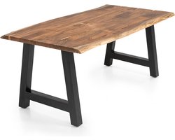 Eetkamertafel Joep Acacia - Rechthoek - 140x80cm - Hoogte 76.5 cm