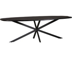 Eetkamertafel | matrix | ovaal | mangohout | 200 x 100 x 76(h) cm