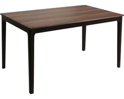 Eetkamertafel MCW-M55, eettafel, massief hout HDF laminaat melamine 135x80cm, sheesham hout look, donkere poten