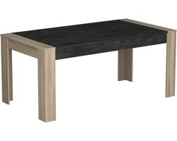 Eetkamertafel Sheffield 170x90cm - kronberg eik en zwart gemarmerd