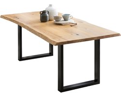 Eetkamertafel Zack Eiken - Rechthoek - 160x90cm - Hoogte 75 cm