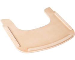 Eetplank Natuur voor Kinderstoel Sit Up Flex - Uitbreiding Compatibel met Gordelsysteem en Hoge Stoelkussens - Massief Hout - Vanaf 6 Maanden