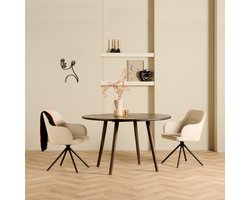 Eettafel 130 Waterloo - Hout - Hout - Bruin/Bruin - 130 x 78 x 130 cm (BxHxD)