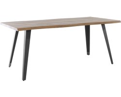 Eettafel - 180x90 cm - Zwart Houtlook