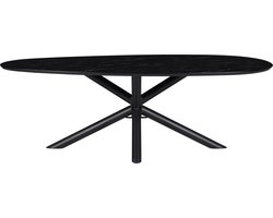 Eettafel 190x105 Nyborg - - Zwart - 190 x 76 x 105 cm (BxHxD)