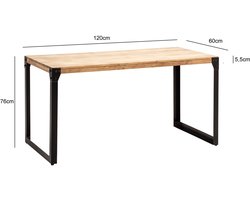 Eettafel acaciahout 120x60 cm - WL7.046