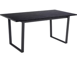 Eettafel Amanda 160x90 - marmer decor/zwart