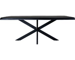 Eettafel Arvu 180 cm - Zwart Mangohout Spinpoot