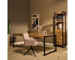 Eettafel Britt | Warm Mangohout | Uitlopend