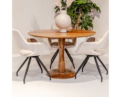 Eettafel Brix Vivian | Rond | Natural Mangohout