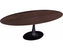 Eettafel Bruin Mangohout - Ovaal 160cm - O-poot - Tafel Ziggy - Giga Meubel