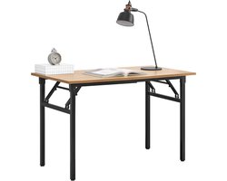 Eettafel bureau - Opvouwbare tafel - Thuiswerken - In hoogte verstelbaar - 120x60 cm - Beuken zwart