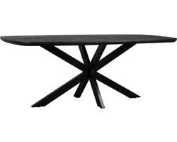 Eettafel Colorado Deens ovaal mangohout 280x110 cm - zwart