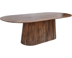 Eettafel Commodore - Ovaal - Naturel Mangohout - 240cm x 100cm
