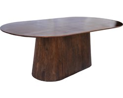 Eettafel Commodore - Ovaal - Walnoot Mangohout - 180cm x 100cm