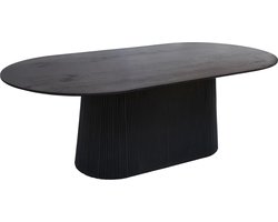 Eettafel Commodore - Ovaal - Zwart Mangohout - 180cm x 100cm
