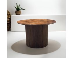 Eettafel Commodore Rond | Walnoot Mangohout 120cm