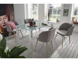 Eettafel Crash glas 140 cm