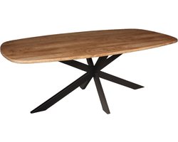 Eettafel Deens ovaal 210cm bruin Hero ovale eetkamer tafel