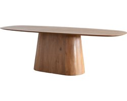 Eettafel Deens Ovaal - Bruin Mangohout - 180x100x76cm - Stijn - Giga Meubel