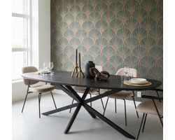 Eettafel Deens Ovaal Mangohout Zwart – Stijlvolle Design Tafel voor Woonkamer & Eetkamer – Novihome