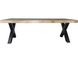 Eettafel Deks 180 cm - X-poot - Industrieel - 4 tot 6 personen - Keukentafel