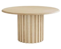 Eettafel - Eettafel Rond - Eettafel Rond 120cm - 4-6 Personen - Rustiek Houten Tafelblad - Keuken & Woonkamer - 120x120x75 cm