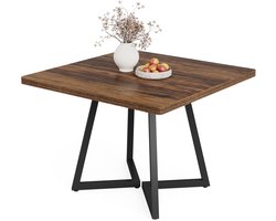 Eettafel - Eettafels - Vierkant - Eet Tafel - Keukentafel voor 4 Personen - Bruin - Houten Tafel - Woonkamer - Eetkamer