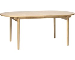 Eettafel Eikenhout Naturel - 100x190cm - 4-6 Personen - Tafel Carno - Giga Living