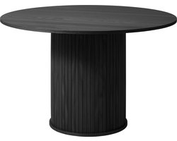 Eettafel Eikenhout Zwart - Ø120cm - 2-4 Personen - Tafel Nola - Giga Living