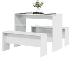Eettafel en Bank Set - Ontbijt Bar Tafel - Gezellig Eten - Glad Oppervlak - 97 x 47 cm