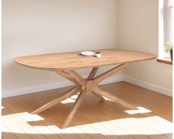 Eettafel Evi Deens ovaal eiken 200x110 cm - Naturel