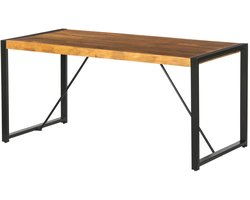 Eettafel Flora rechthoekig 160cm bruin duurzaam mangohout eetkamertafel