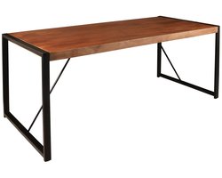 Eettafel Flora rechthoekig 200cm bruin duurzaam mangohout eetkamertafel