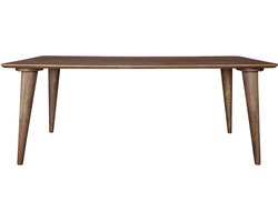 Eettafel Fred 220 x 100 cm - Mangohout - Rechthoek - Japandi - 6 tot 8 personen - keukentafel