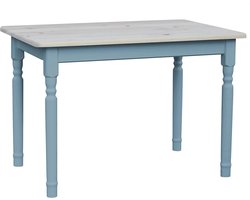 Eettafel Grenenhout - Keukentafel Landelijk - Samen Eten - Handgemaakt Afgewerkt - 80 x 100 cm - Blauw
