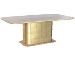 Eettafel Home ESPRIT Gouden Blik Mangohout 210 x 110 x 76 cm