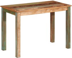 Eettafel Hout - Keukentafel Eetkamer tafel - Gezellig Tafelen - Uniek Vintage Design - 110x55x76 cm - Zwart