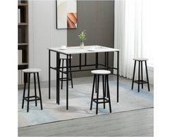 Eettafel - Industriële Design - Staal Frame - Walnootbruin