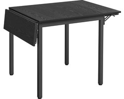 Eettafel Inklapbaar - Ruimtebesparend Klaptafel, Stabiel en Stijlvol - 120x78 cm Ebbenhout Zwart