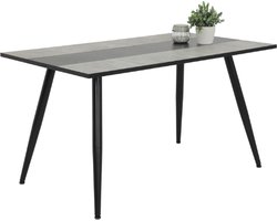 Eettafel Jamina 140x80 cm-beton/zwart